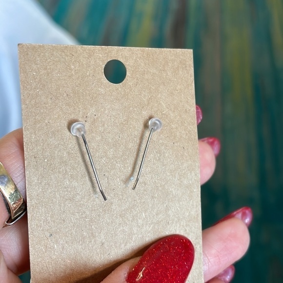 💐5/25 two pair dangle drop blue white barrel gold silver tone earrings - Picture 4 of 9